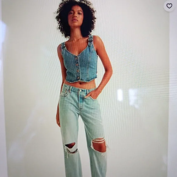 Levi"s - 502-Distressed Women's Jeans-SZ 36W/32L - Picture 8 of 8